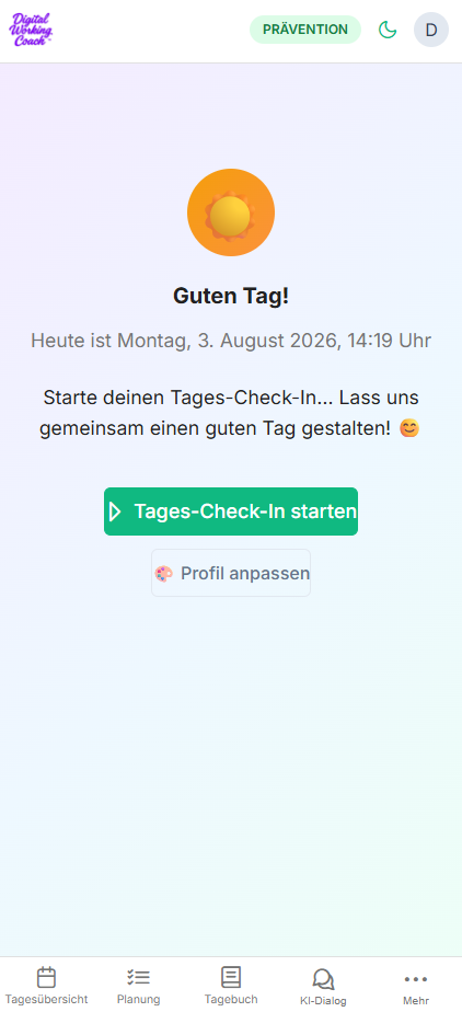 Bereiche für den Tages-Check-In auswählen