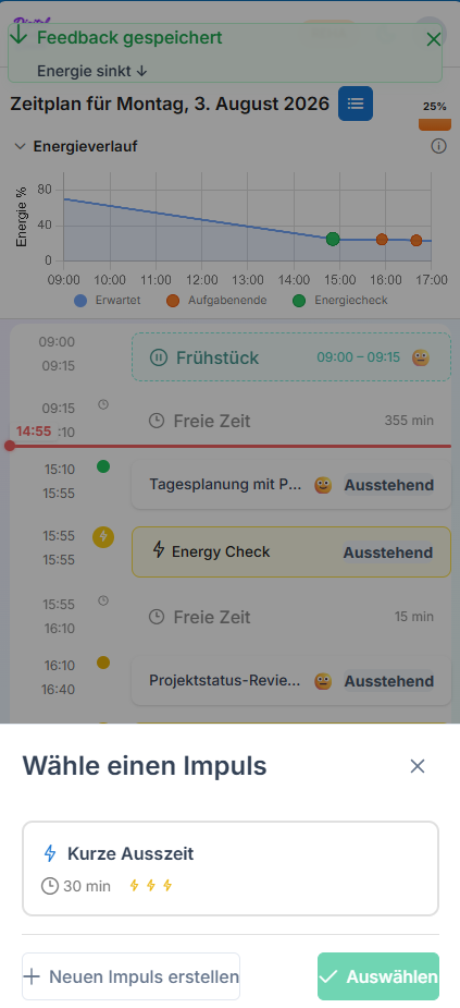 Persönlichen Impuls auswählen