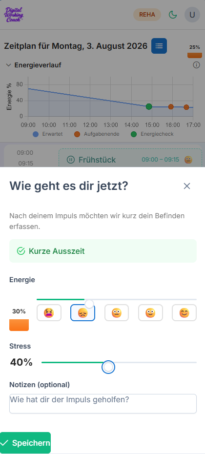 Wirkung eines persönlichen Impulses überprüfen