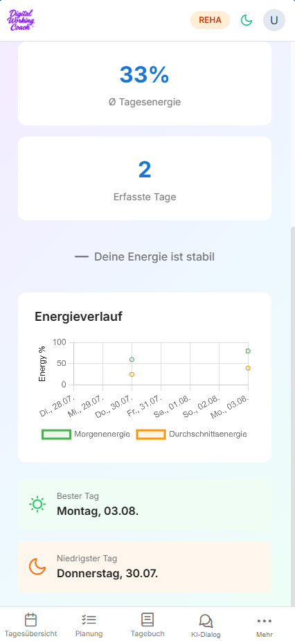 Muster im persönlichen Energieverlauf erkennen